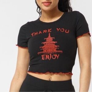 Thank You Enjoy Crop Top